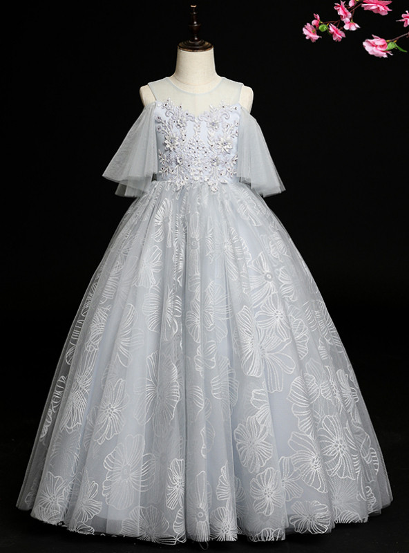 cold shoulder flower girl dress