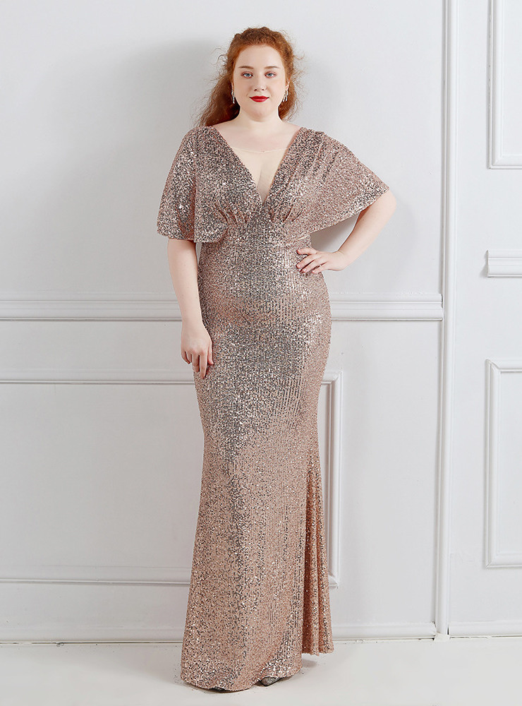chinese dress ladies Sexy Fish Sequin Mini Dress