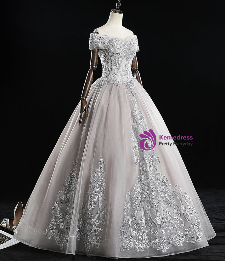 Off Shoulder Black And Green Tulle Appliques Quinceanera Dress A Line Ball Gown cc2386