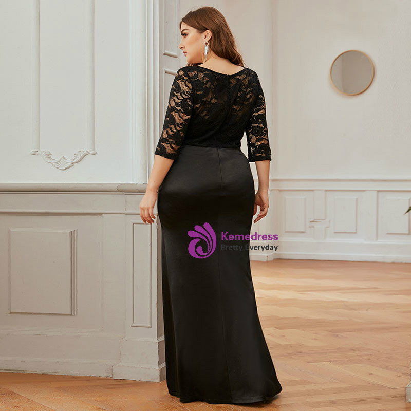plus size black mermaid dress Zapaka Women Formal with Keyhole Satin Halter Open Back Long Evening Dress with Slit, Black / US16 This corset ruffled dress Black Plus Size Long Halter