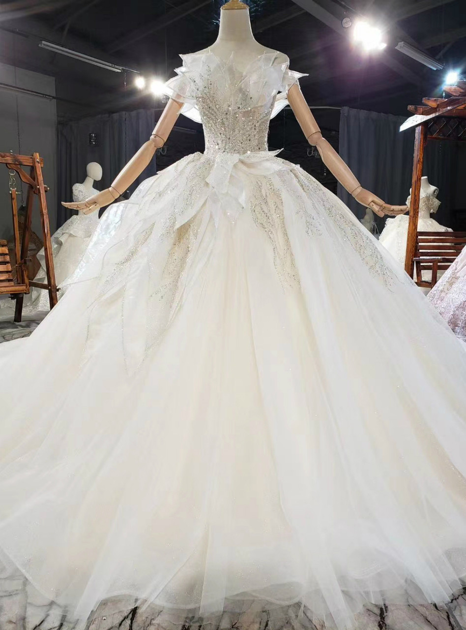 champagne ball gown