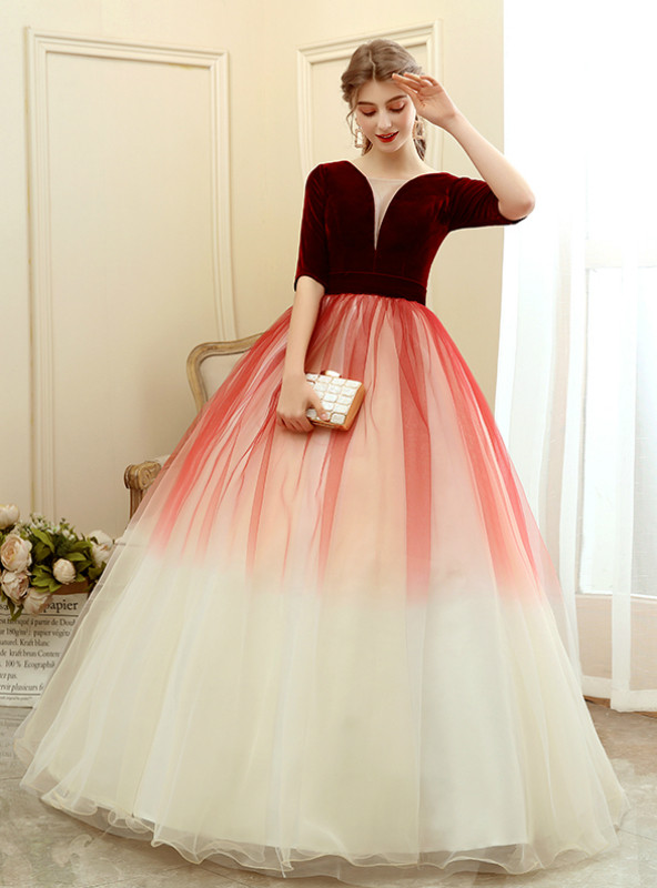velvet quinceanera dress