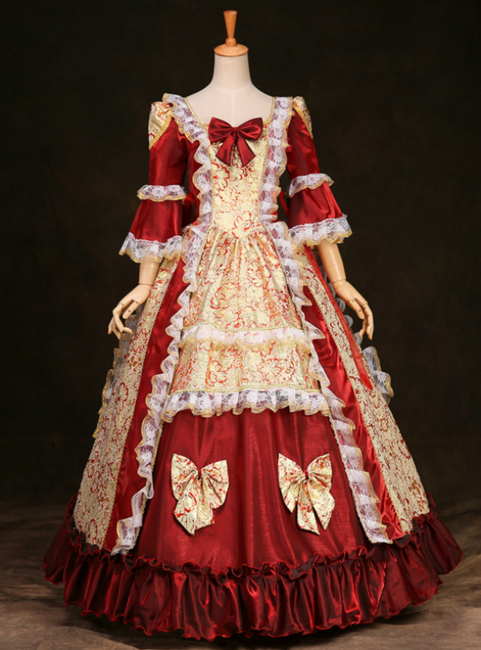 burgundy victorian dress