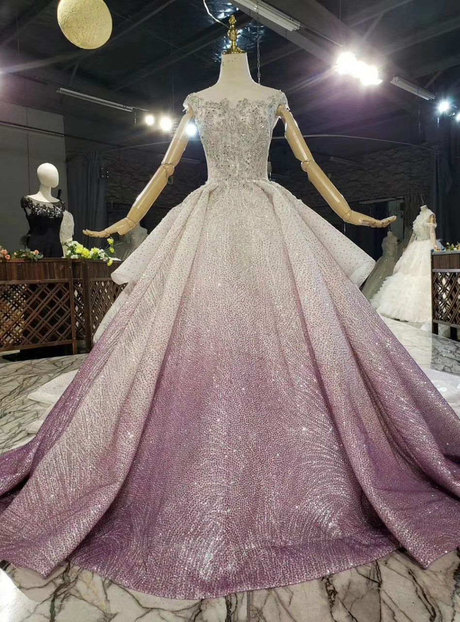 strapless open back dress Silver White Wedding Dress| Wedding Gowns – D&D Clothing main image 0