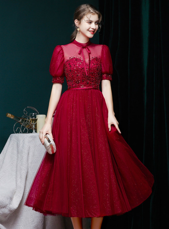 vintage burgundy prom dress Vintage Burgundy Velvet Off The Shoulder A-line Prom Dresses,CP0165 –  clover sew
