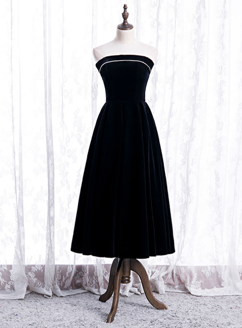 Tea Length Velvet Dress