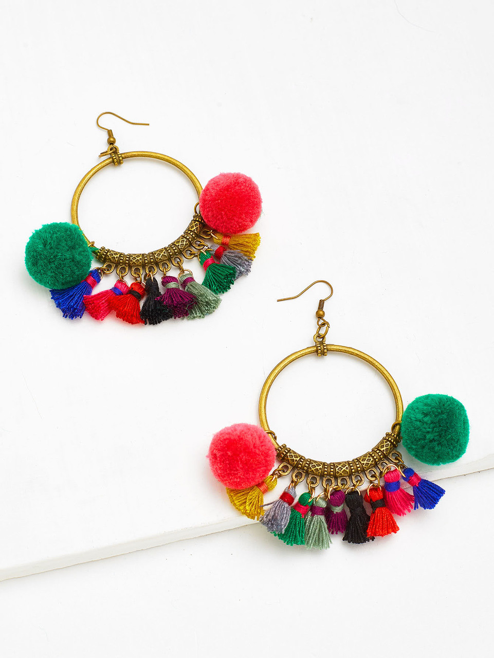 Buy IIK COLLECTION Designer Latest Yellow Leightweight Tassel Bird shape  PomPom Handmade Fabric Drop & Dangler Earrings for Wedding & Party - Women  and Girls Online at Best Prices in India - JioMart.