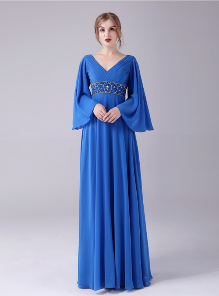 organic blue cheese dressing WEDTREND Women Royal Blue Mother Of The Bride Dress A-Line Floral Satin  Half Sleeves V-Neck Wedding Guest Dress with Bow