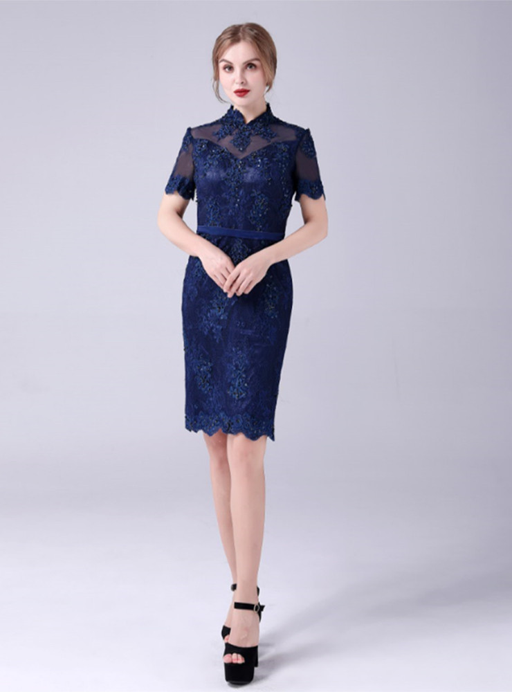 navy mother of the bride dresses short Short Mother Of The Bride Dresses