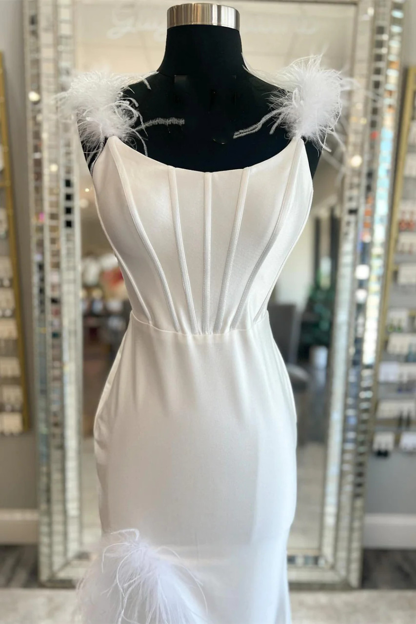 Strapless White Sheath Sleeveless Pleats Formal Dresses