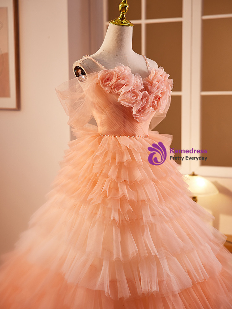 Spaghetti Straps Orange Charmeuse Tea Length Made to Measure Prom Dress