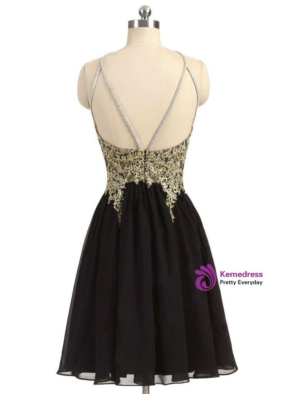 gold graduation dress