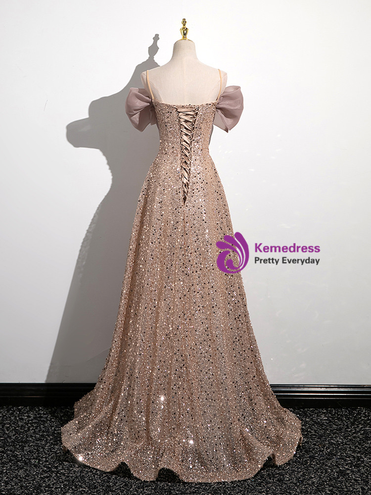 gold string dress Colette Gold Dot Sequin Mini Dress in Gold|MILLY in Gold main image 1