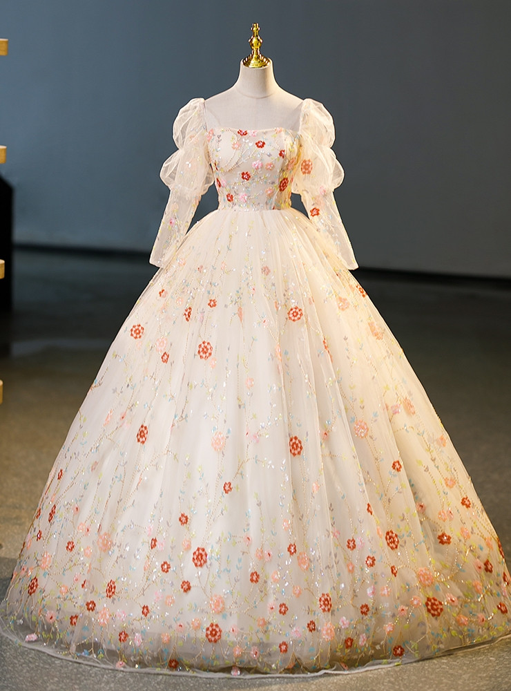 sachin and babi light blue dress Ivory Oasis Floral Printed Chiffon Ruffle Tiered Maxi Dress