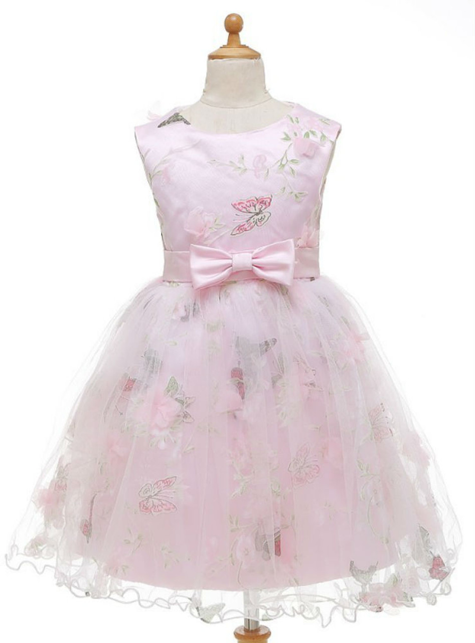 Dreamy Butterfly Pink Flower Girl Dresses For Weddings Dresses For ...