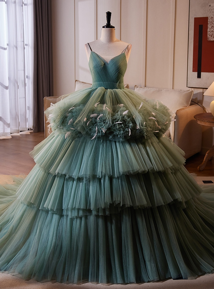 hunter green winter dress Winter Velvet Dark Green Formal Dresses with Long Sleeves Dark Green / US0 main image 1