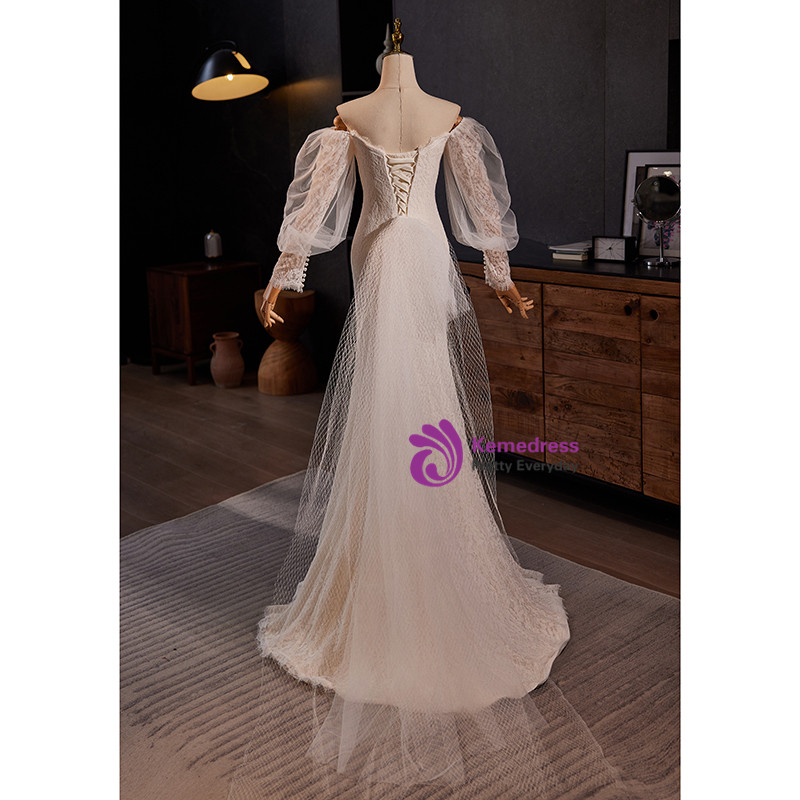 Fabulous Long Mermaid Sleeveless Wedding Dresses Online With Lace
