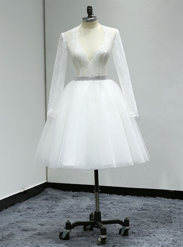 knee length dresses for ladies Lady Black Tie - Medindie Dress - White Lace Open Back Dress