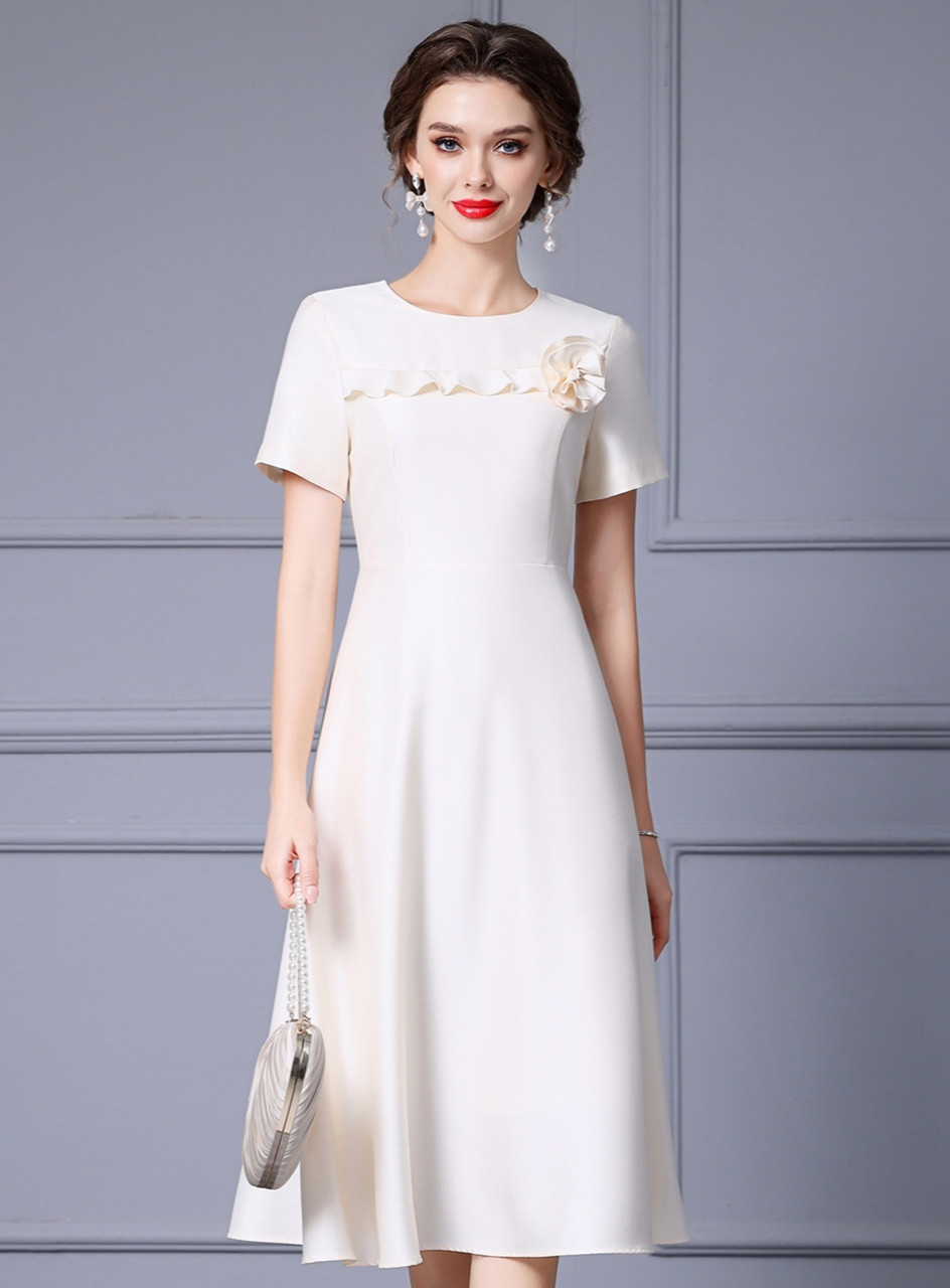 ivory mother of the bride dresses Pearls Light Pencil Dress Half Sleeves Shown Color mother of the bride ivory