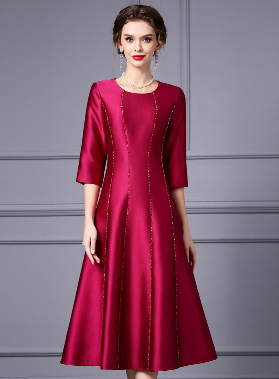 strapless open back dress Just Another Day Plus-Size Red Half Zip Dress main image 0