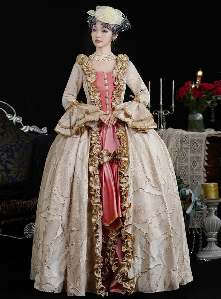 【BAROQUE】ALL OF THE LOVE,ALL OF THE DREA Champagne Long Sleeve Rococo Baroque Dress