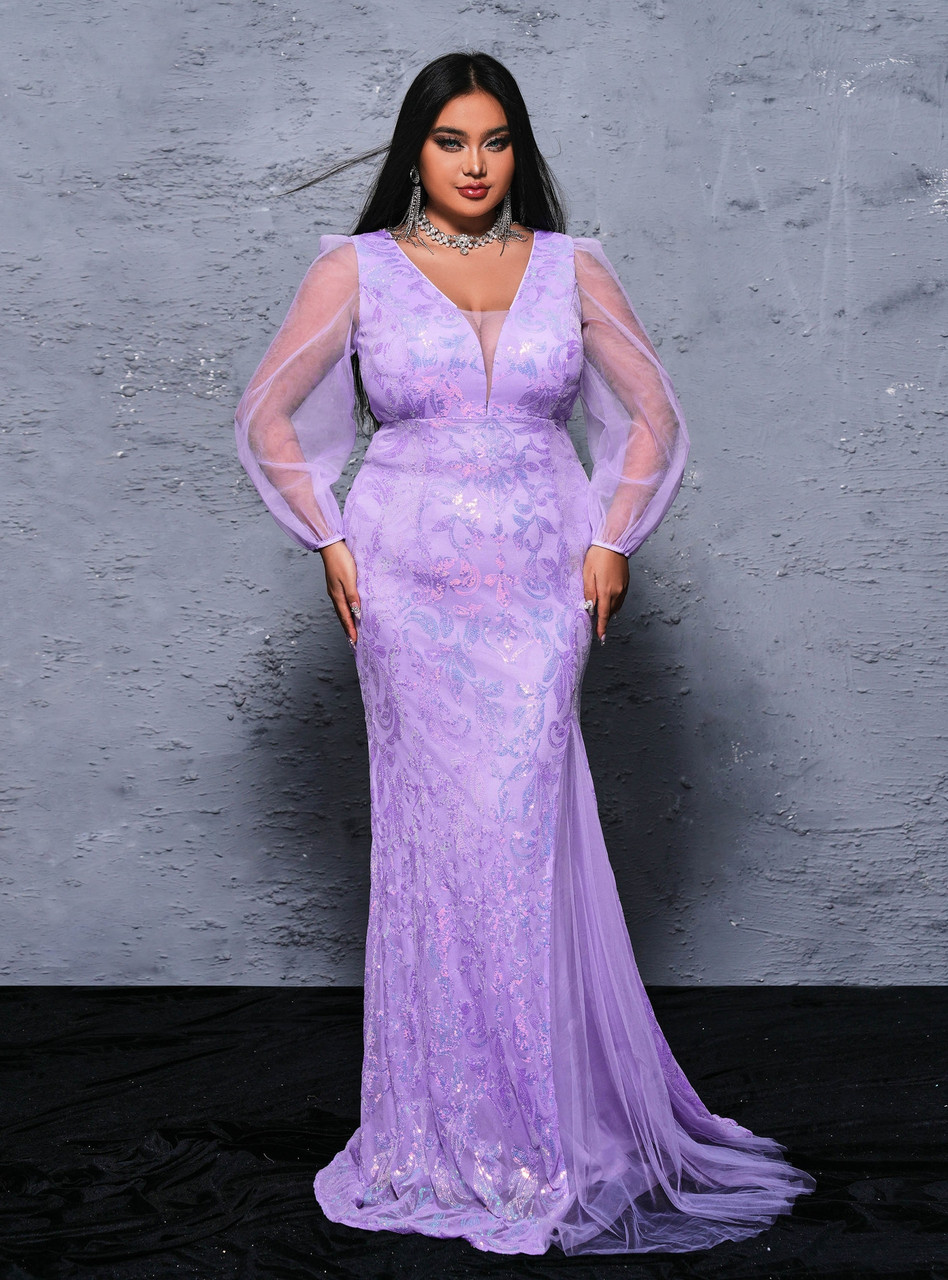silk and lace wedding dress Elegant Lace Long Sleeves Mermaid White Wedding Dress WD110 US16 / Ivory main image 0