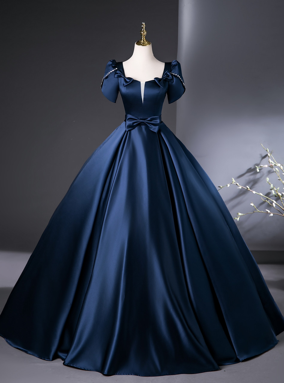 blue dress with long sleeves Grace High Quality A-line Dress with Long Sleeves CaeliNYC