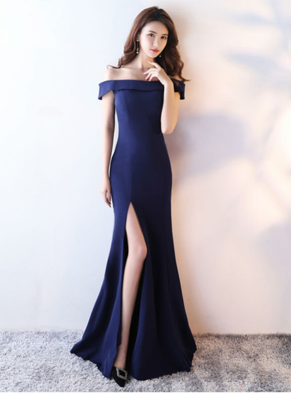Formal Dress: 27612. Long, Off The Shoulder, Fit N Flare | Alyce Paris