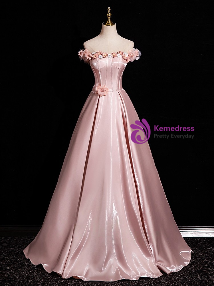 Pink Black Gradient Off the Shoulder Beading Quinceanera Dress main image 1