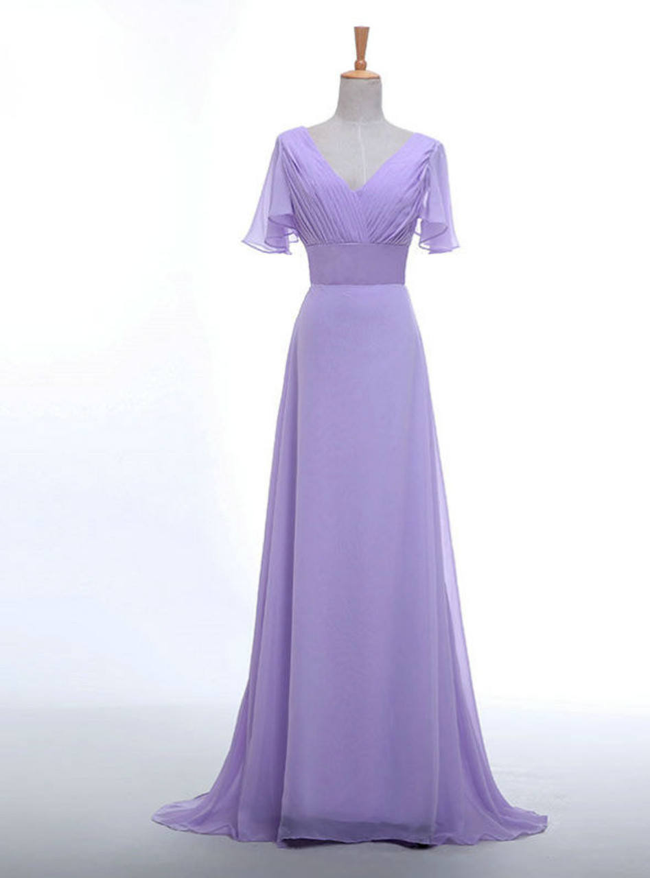 lavender color women's dress