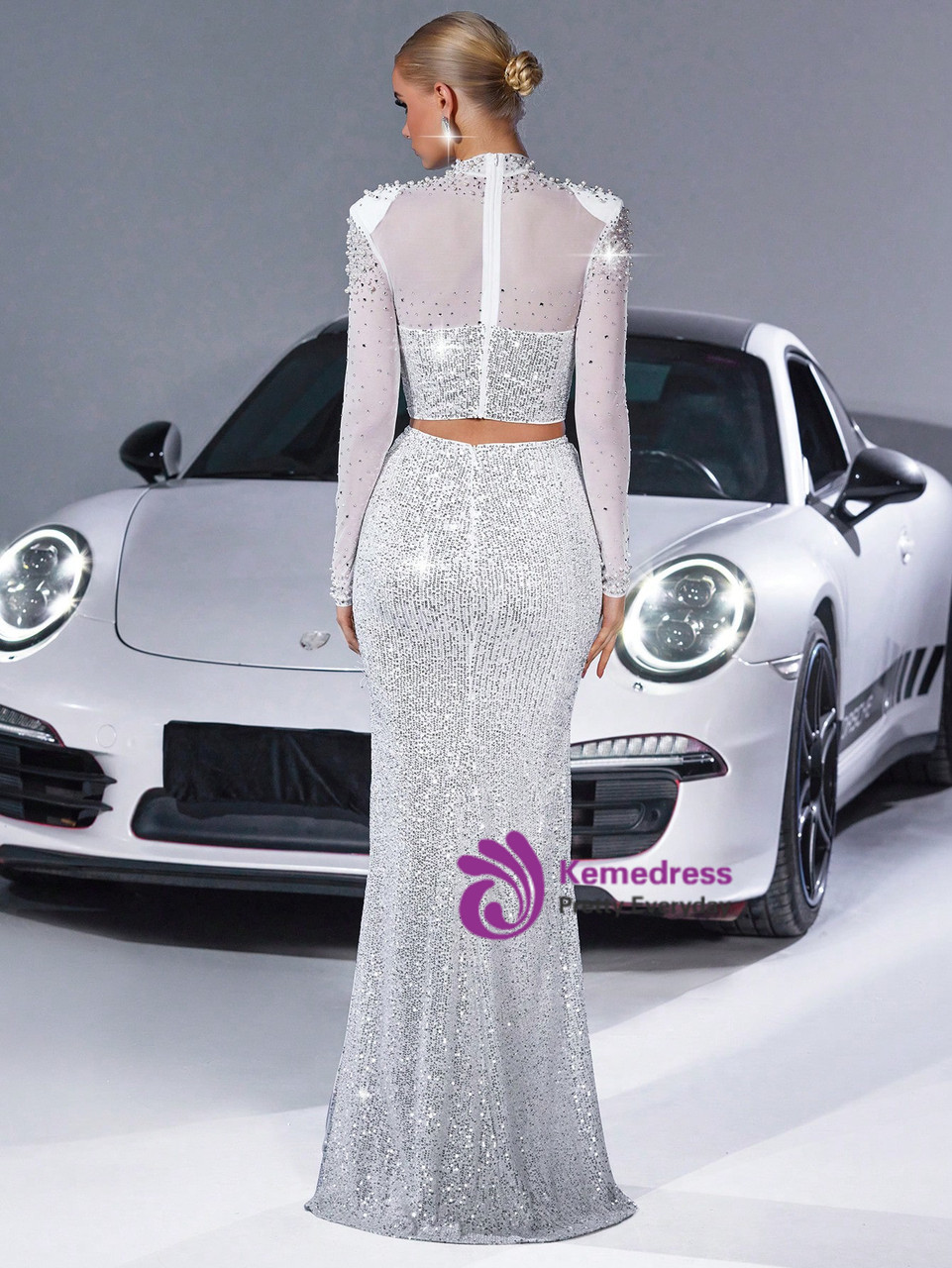 knot dress long sleeve Waist Knot Dress