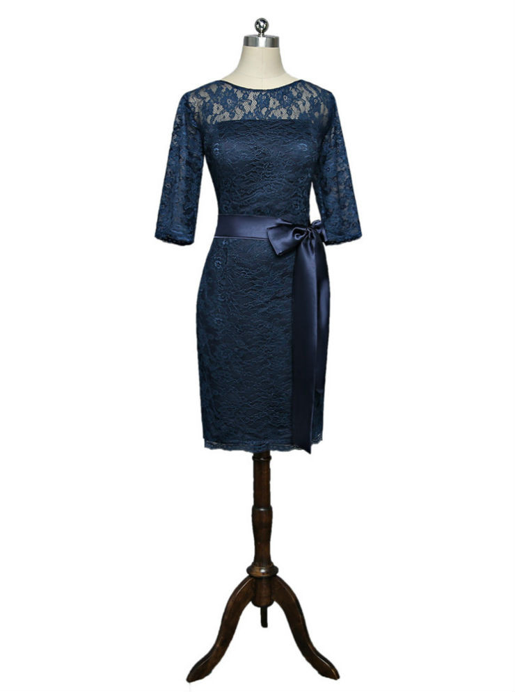 navy blue sheath dress 3/4 sleeve Calvin Klein Women's 3/4-Sleeve Sheath Dress