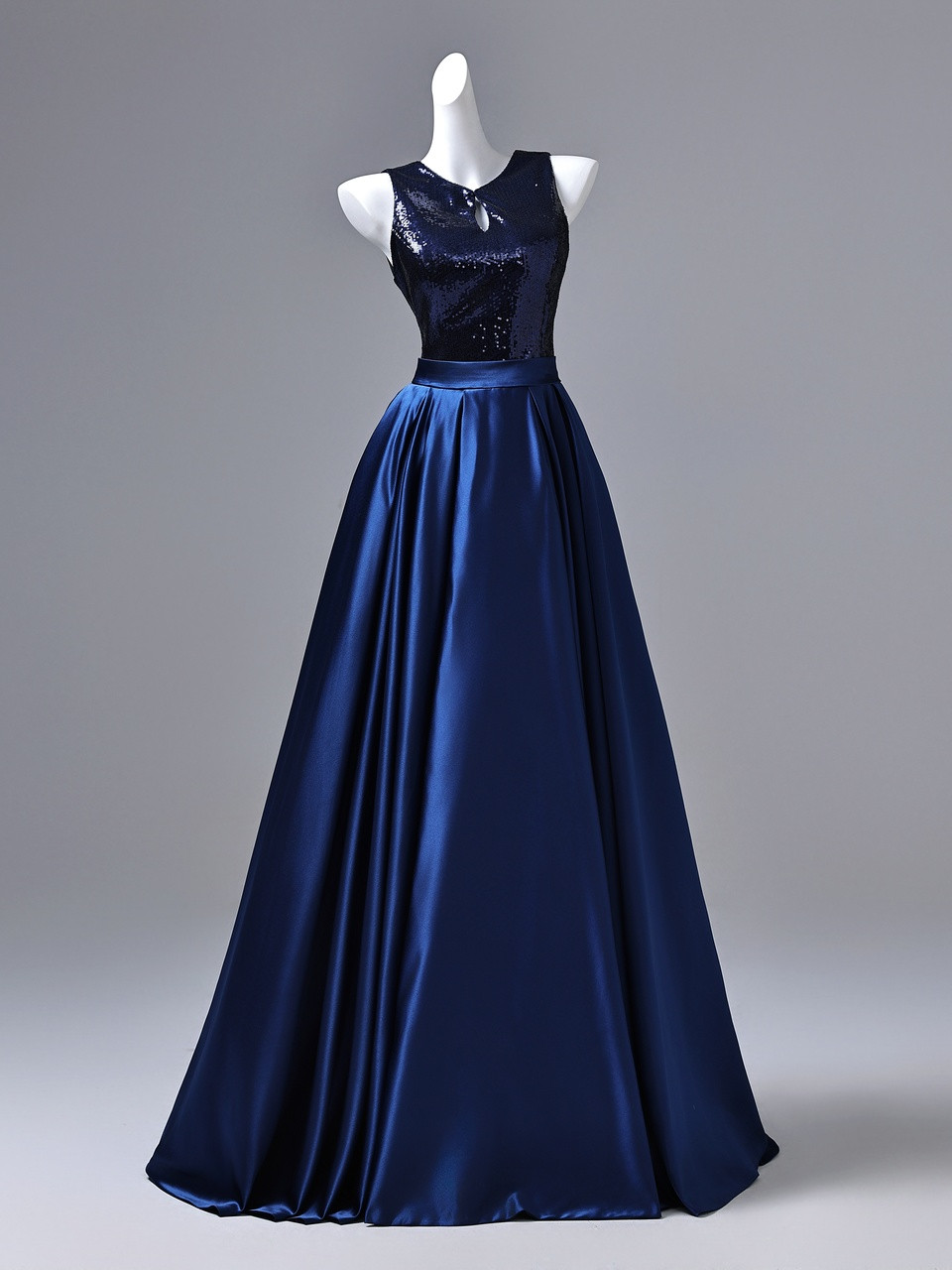 green emerald velvet dress Wedtrend Women Royal Blue Prom Dress A-Line Spaghetti Straps Long Evening Party Dress with Slit, Navy / US2