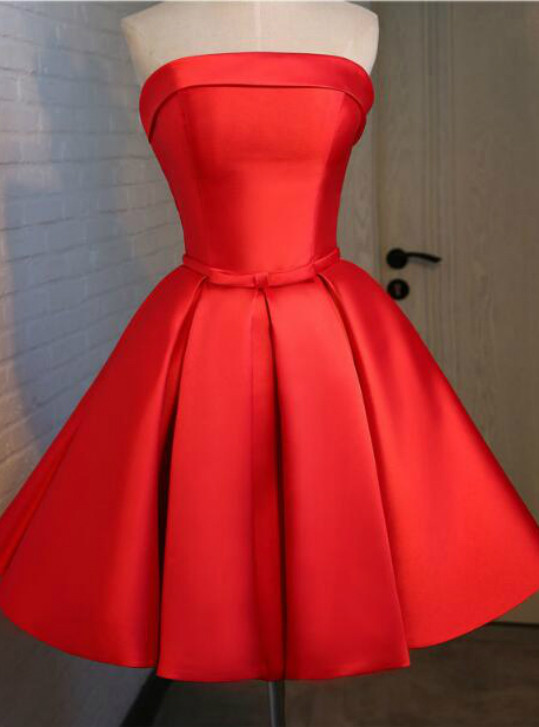 Simple Satin Homecoming Dresses, Cute Homecoming Dresses, Cheap Homecoming Dresses, CM502