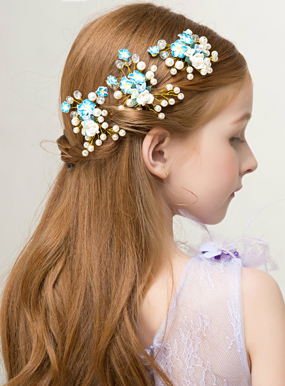 flower girl hair clip