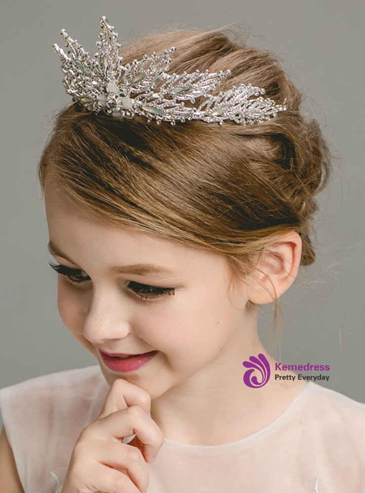 Flower Girl Jewelry Big Crystal Hair Accessories