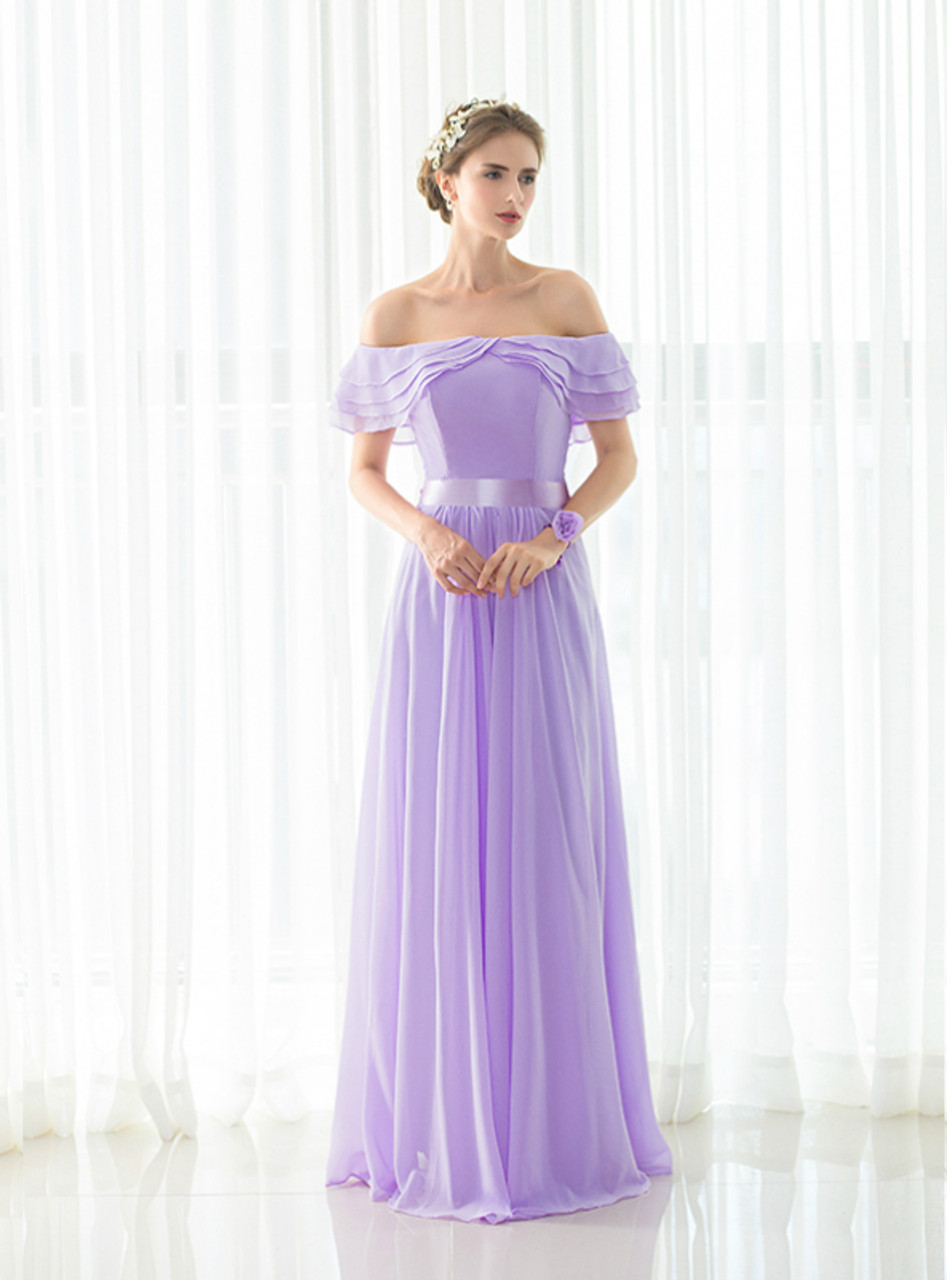 light purple chiffon dress