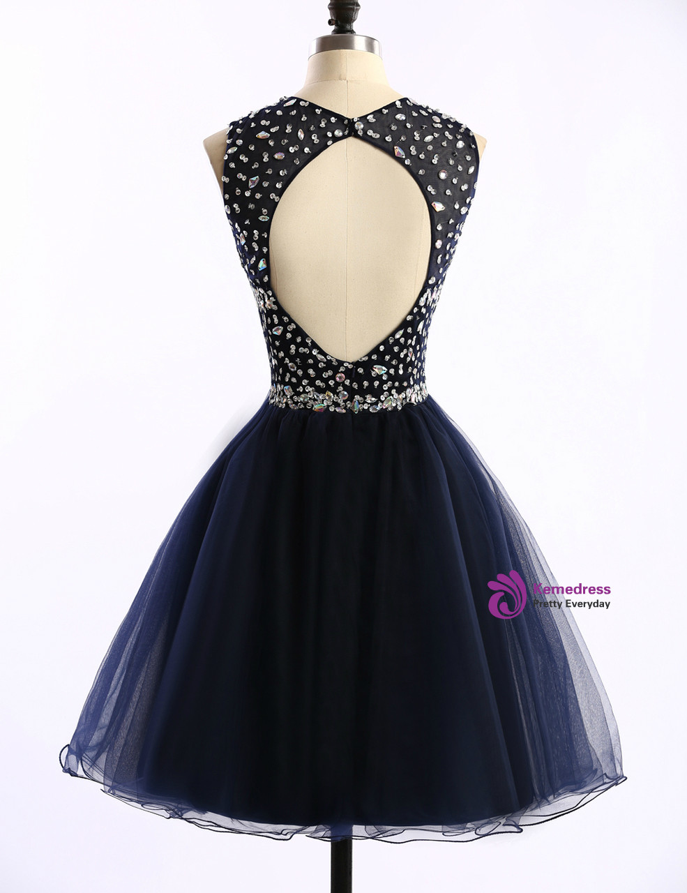 Sweetheart Beaded Cut Out Long Sleeves Sheath Strapless Homecoming Dress
