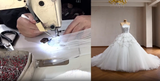Box Pleat vs. Gathered Ball Gown Skirt: How We Structure Heavy Satin Dresses