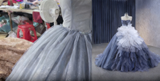 How We Turned a Kids Pageant Dress Sketch Into a Custom Blue Wedding Gown