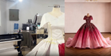 Wine-to-Blush Ombre Gown – Layered Tulle & Hand-Beaded Bodice