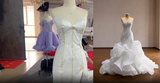 Mermaid Wedding Dress Manufacturing Process – Sequin Bodice & Ruffle Train Production