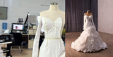How We Made an Eyelash Lace Mermaid Wedding Dress