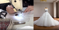Box Pleat vs. Gathered Ball Gown Skirt: How We Structure Heavy Satin Dresses