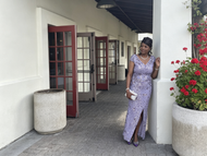 Lavender Sequin Mother of the Groom Dress – Perfect for Hacienda Weddings