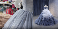 How We Turned a Kids Pageant Dress Sketch Into a Custom Blue Wedding Gown