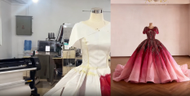 Wine-to-Blush Ombre Gown – Layered Tulle & Hand-Beaded Bodice