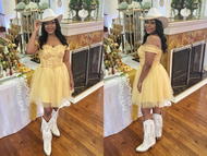 No Boring Guest Dresses: My Yellow Western Wedding Look