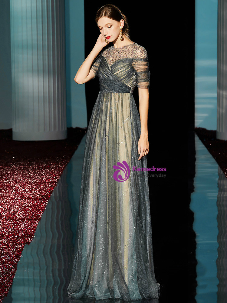 Sequins Tulle Mother of Bride Dress main image 0