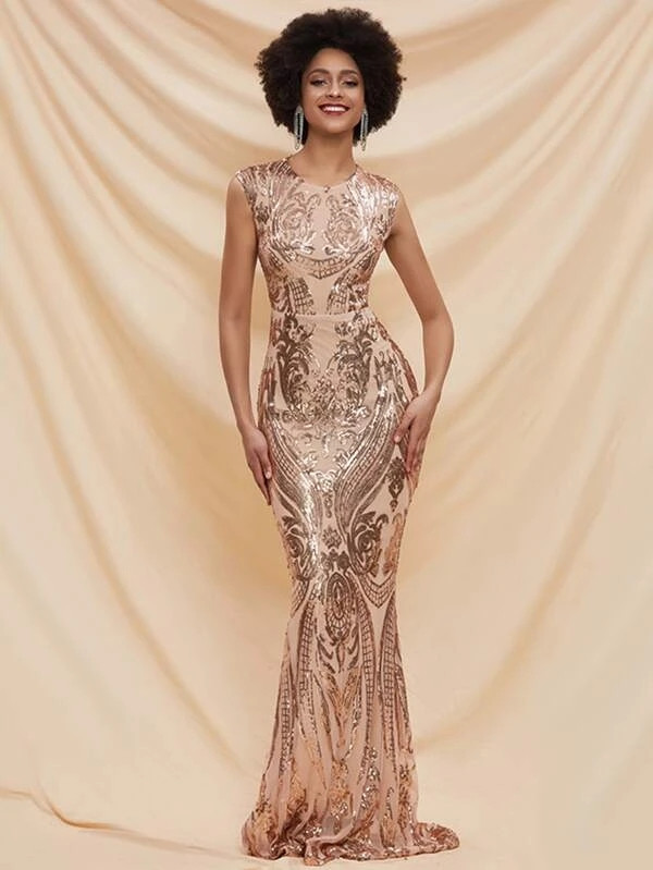 Mint Sequined Mermaid Party Dress